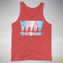 Transgender Pride Exclamation Points Premium Tank Top - Red Triblend